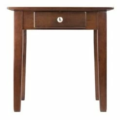 Rochester End Table with One Drawer, Shaker - Antique Walnut - Winsome