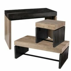 Measmor End Table Natural/Black - Aiden Lane -Side Tables Sales unnamed file 6072