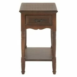Wood Square Beveled Edge End Table Chestnut - Olivia & May