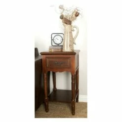 Wood Square Beveled Edge End Table Chestnut - Olivia & May -Side Tables Sales unnamed file 6086