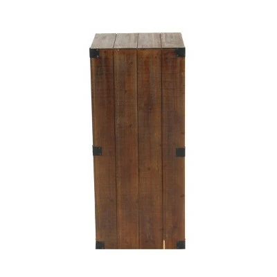 Olivia & May Set of 5 Farmhouse Wood Pedestal Tables Brown - Olivia & May 10 Olivia & May Set of 5 Farmhouse Wood Pedestal Tables Brown - Olivia & May - Image 8