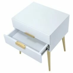 End Table White Gold - Acme Furniture -Side Tables Sales unnamed file 6098
