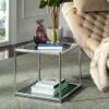 Lilias Glass End Table Chrome - Safavieh -Side Tables Sales unnamed file 6100