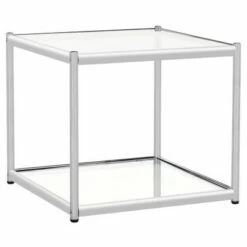 Lilias Glass End Table Chrome - Safavieh -Side Tables Sales unnamed file 6101