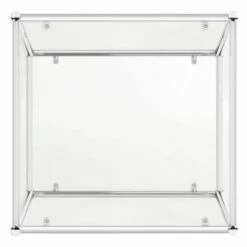 Lilias Glass End Table Chrome - Safavieh -Side Tables Sales unnamed file 6103