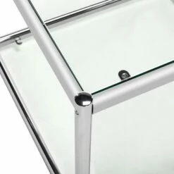 Lilias Glass End Table Chrome - Safavieh -Side Tables Sales unnamed file 6105