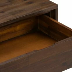 22" Mitchell Solid Acacia Wood End Table Distressed Charcoal Brown - WyndenHall -Side Tables Sales unnamed file 6114