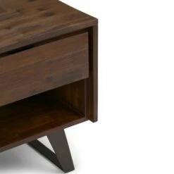 22" Mitchell Solid Acacia Wood End Table Distressed Charcoal Brown - WyndenHall -Side Tables Sales unnamed file 6115