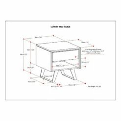 22" Mitchell Solid Acacia Wood End Table Distressed Charcoal Brown - WyndenHall -Side Tables Sales unnamed file 6118