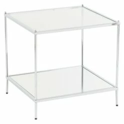 Benton Glam Mirrored End Table - Chrome - Aiden Lane -Side Tables Sales unnamed file 6124