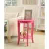 American Heritage Round End Table Pink - Breighton Home