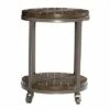 Kirksjon Urban Industrial Round End Table White Limed Burnt Oak - Aiden Lane -Side Tables Sales unnamed file 6170