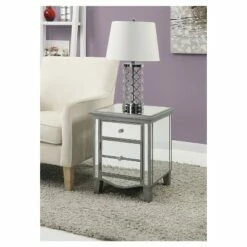 Gold Coast Park Lane Mirrored End Table Antique Silver/Mirror - Breighton Home -Side Tables Sales unnamed file 6179