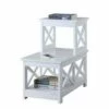 Oxford 2 Step Chairside End Table White - Breighton Home -Side Tables Sales unnamed file 6195