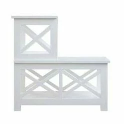 Oxford 2 Step Chairside End Table White - Breighton Home -Side Tables Sales unnamed file 6197