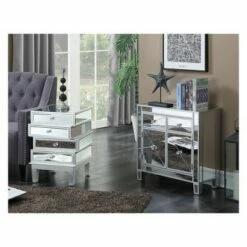 Gold Coast J Daniels End Table Silver/Mirror - Breighton Home -Side Tables Sales unnamed file 6201