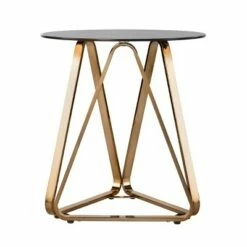 Tainbin Round End Table Champagne - Aiden Lane -Side Tables Sales unnamed file 6210