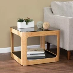 Gebsdon Two-Tier End Table Natural - Aiden Lane -Side Tables Sales unnamed file 6229