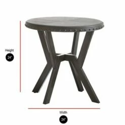 Steve Silver Co. Alamo Round End Table Gray - Steve Silver -Side Tables Sales unnamed file 6237