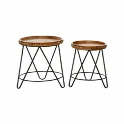 Olivia & May Set of 2 Modern Metal Accent Tables Brown - Olivia & May -Side Tables Sales unnamed file 624