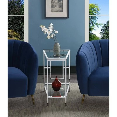 Town Square Chrome Wedge End Table Chrome - Breighton Home 3 Town Square Chrome Wedge End Table Chrome - Breighton Home