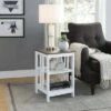 Mission End Table with Shelves Driftwood/White - Breighton Home 1 Mission End Table with Shelves Driftwood/White - Breighton Home -Side Tables Sales unnamed file 6258