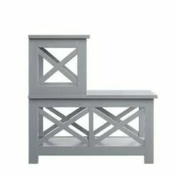 Oxford 2 Step Chairside End Table Gray - Breighton Home -Side Tables Sales unnamed file 6284
