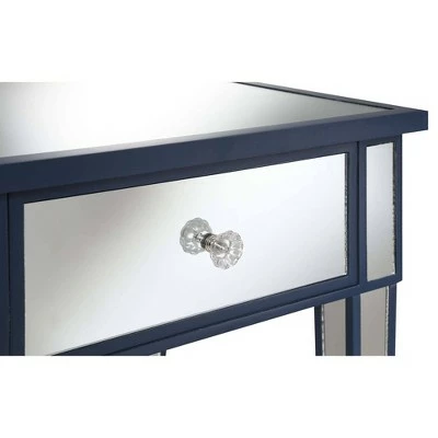 Gold Coast Mirrored End Table with Drawer Cobalt Blue/Mirror - Breighton Home 5 Gold Coast Mirrored End Table with Drawer Cobalt Blue/Mirror - Breighton Home - Image 3