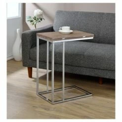 End Table Oak Chrome - Acme Furniture