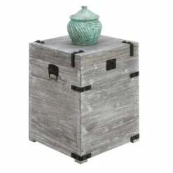 Laredo Storage Trunk End Table Weathered Gray - Breighton Home -Side Tables Sales unnamed file 6296