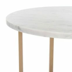 Aphrodite Marble End Table Gold - Safavieh -Side Tables Sales unnamed file 6335