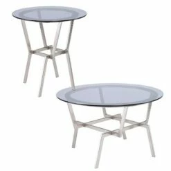 Mawes Round Glass-Top End Table Nickel - Aiden Lane 14 Mawes Round Glass-Top End Table Nickel - Aiden Lane -Side Tables Sales unnamed file 6344