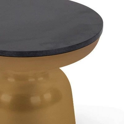 Steve Silver Co. Jovana Round End Table Brass and Granite - Steve Silver 4 Steve Silver Co. Jovana Round End Table Brass and Granite - Steve Silver - Image 2