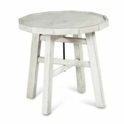 Paisley End Table Wood Alabaster - Steve Silver Co.
