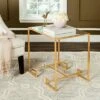 Seamus End Table - Gold with Mirror - Safavieh -Side Tables Sales unnamed file 6367