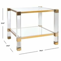 Angie Acyrlic End Table Brass - Safavieh -Side Tables Sales unnamed file 6387