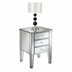 Gold Coast Mirrored 3 Drawer End Table Antique Silver/Mirror - Breighton Home 10 Gold Coast Mirrored 3 Drawer End Table Antique Silver/Mirror - Breighton Home -Side Tables Sales unnamed file 6406