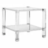 Angie Acyrlic End Table Silver - Safavieh