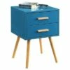 Oslo 2 Drawer End Table Blue - Breighton Home -Side Tables Sales unnamed file 6422
