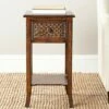 Ernest End Table With Storage Drawer - Dark Brown - Safavieh -Side Tables Sales unnamed file 6426