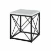 Skyler Marble Top Square End Table White/Black - Steve Silver Co. -Side Tables Sales unnamed file 6438