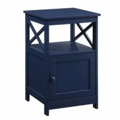 Oxford End Table with Storage Cabinet and Shelf - Breighton Home Espresso -Side Tables Sales unnamed file 6450