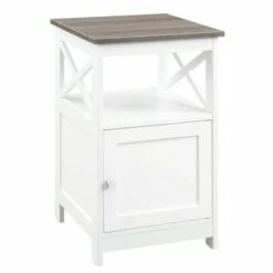 Oxford End Table with Storage Cabinet and Shelf - Breighton Home Espresso -Side Tables Sales unnamed file 6451