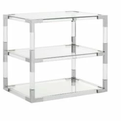 Louisa Acyrlic End Table Silver - Safavieh -Side Tables Sales unnamed file 6458