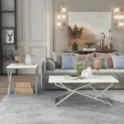 2pc Teemore Coffee and End Table Set Antique Oak - HOMES: Inside + Out -Side Tables Sales unnamed file 647