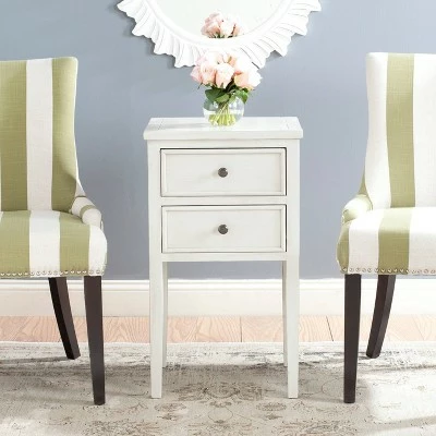 Toby End Table - Safavieh White 3 Toby End Table - Safavieh White