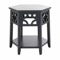Connr Hexagon End Table - Safavieh Dark Gray -Side Tables Sales unnamed file 6517