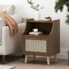 Boyes Contemporary End Table with Hutch Walnut/Natural/Antique Gold - Christopher Knight Home -Side Tables Sales unnamed file 6519