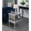 Breighton Home Gold Coast Victoria Mirrored End Table - Johar Furniture Silver