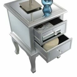 Breighton Home Gold Coast Victoria Mirrored End Table - Johar Furniture Silver -Side Tables Sales unnamed file 6531